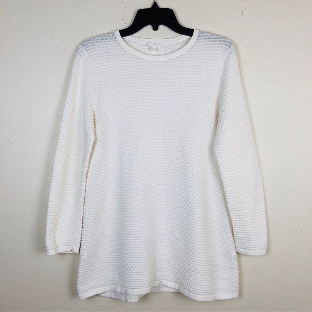 COS RAISED STITCHED IVORY SWEARER (SMALL) - Picture 3 of 6